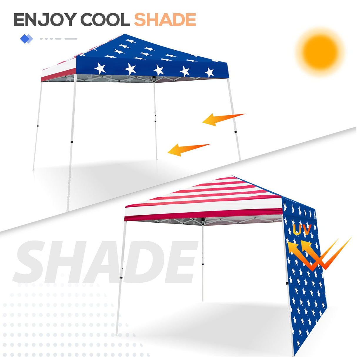 Sunwall / Sidewall for 10x10 Slant Leg Canopy Only, 1 Sidewall - Eagle Peak Custom Canopy Tent