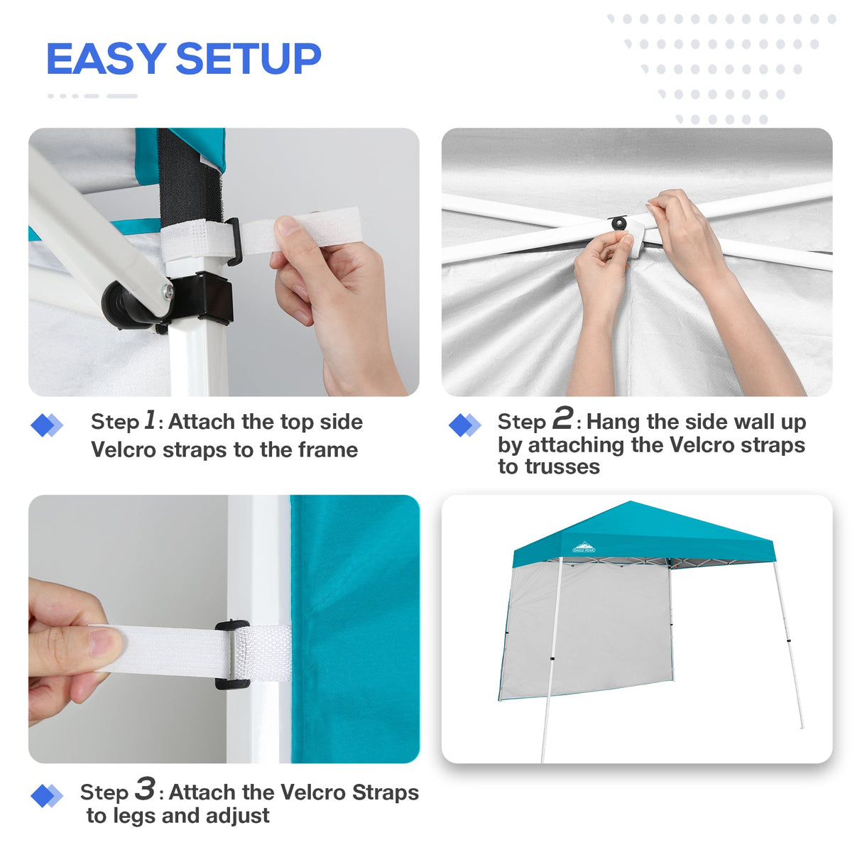 Sunwall / Sidewall for 10x10 Slant Leg Canopy Only, 1 Sidewall - Eagle Peak Custom Canopy Tent