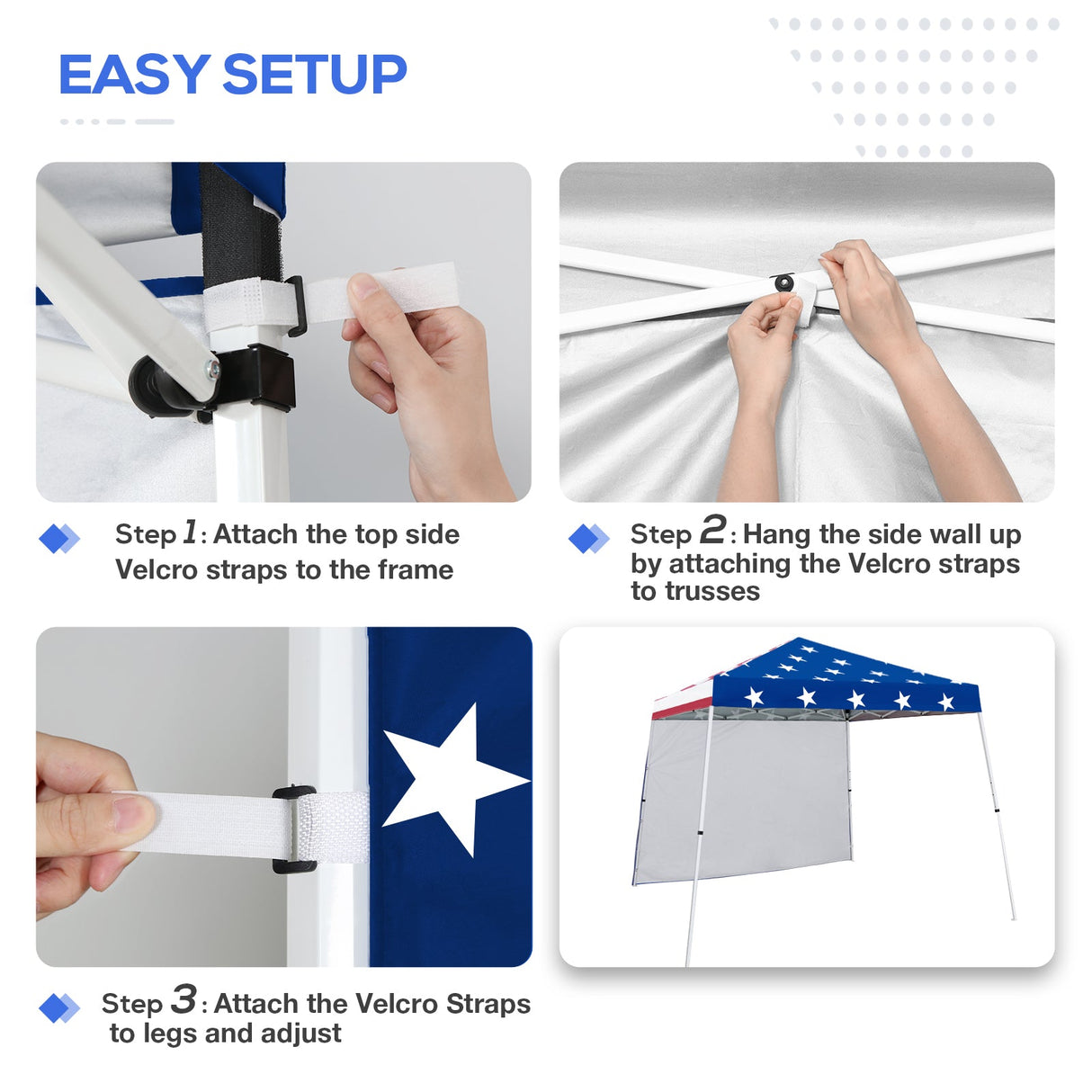 Sunwall / Sidewall for 10x10 Slant Leg Canopy Only, 1 Sidewall - Eagle Peak Custom Canopy Tent