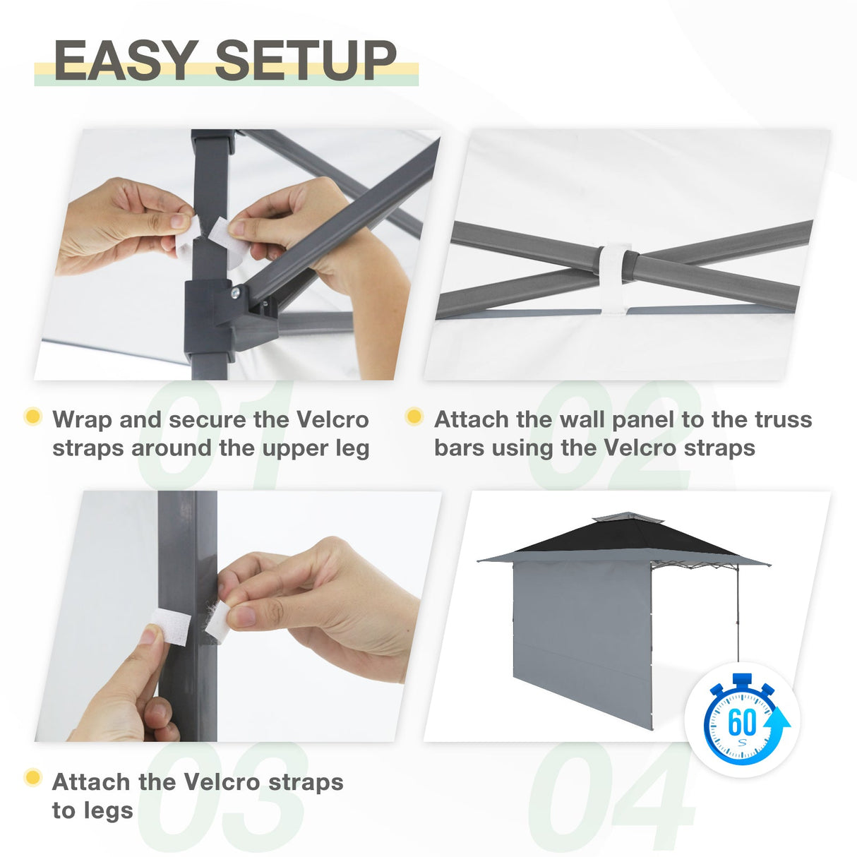Sunwall / Sidewall for 13x13 ft Straight Leg Canopy - Eagle Peak Custom Canopy Tent