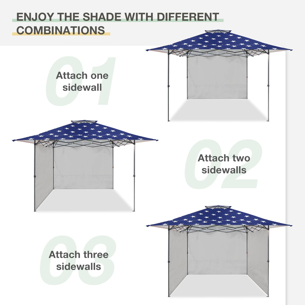 Sunwall / Sidewall for 13x13 ft Straight Leg Canopy - Eagle Peak Custom Canopy Tent