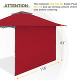 Sunwall / Sidewall for 13x13 ft Straight Leg Canopy - Eagle Peak Custom Canopy Tent