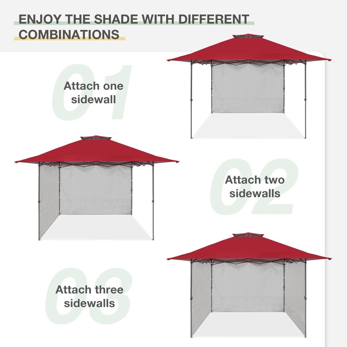 Sunwall / Sidewall for 13x13 ft Straight Leg Canopy - Eagle Peak Custom Canopy Tent