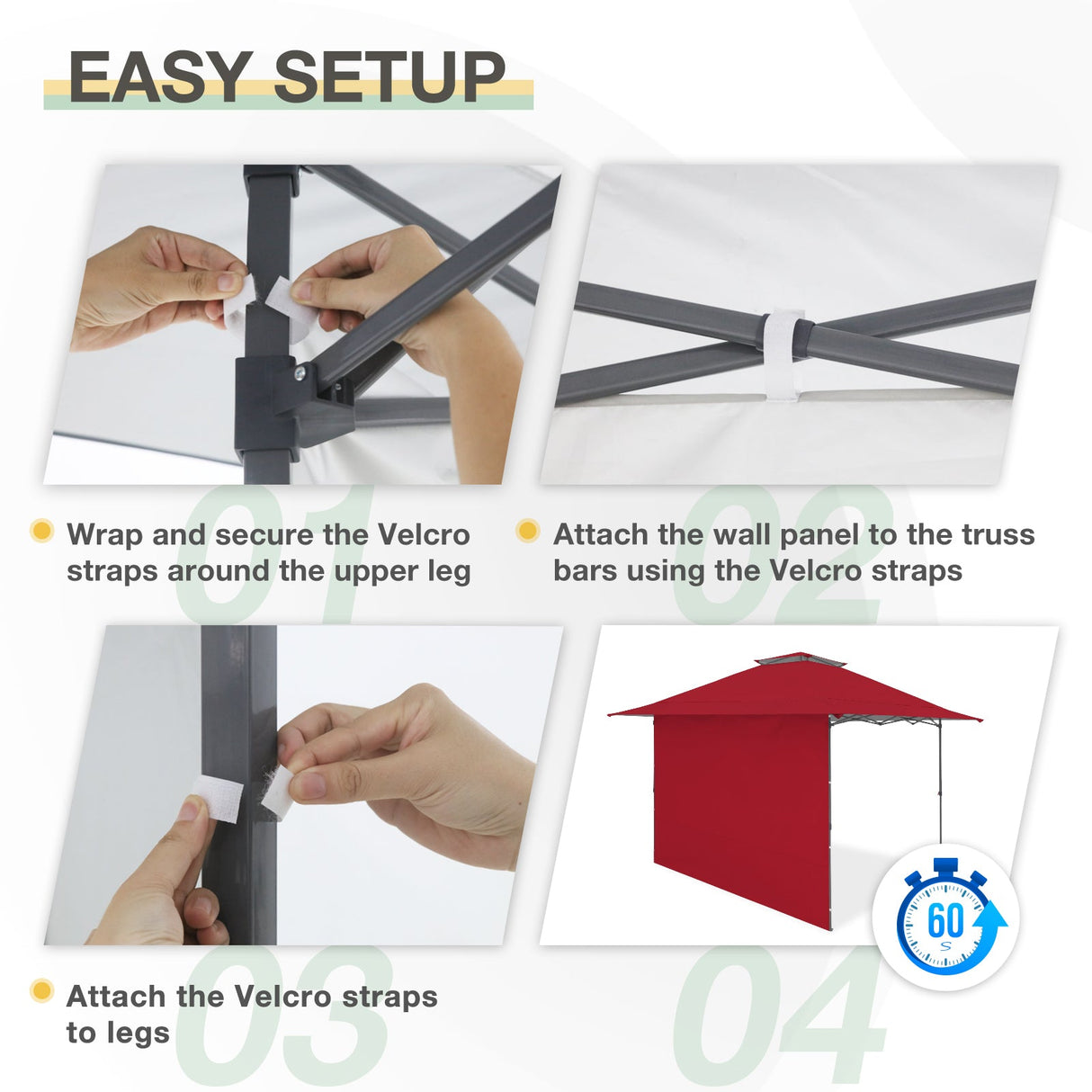 Sunwall / Sidewall for 13x13 ft Straight Leg Canopy - Eagle Peak Custom Canopy Tent
