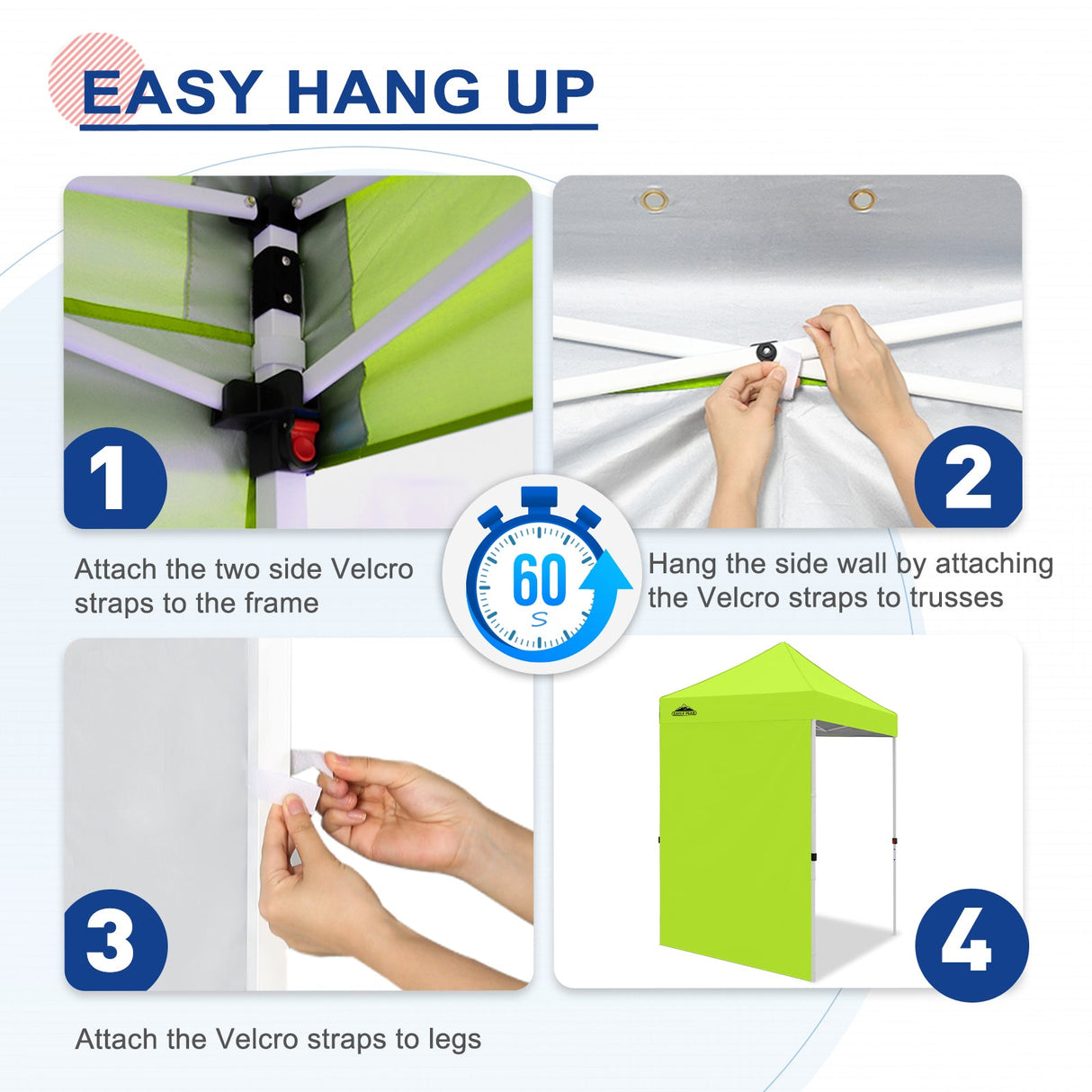 Sunwall / Sidewall for 5x5 ft Straight Leg Canopy only 1 Sidewall - Eagle Peak Custom Canopy Tent