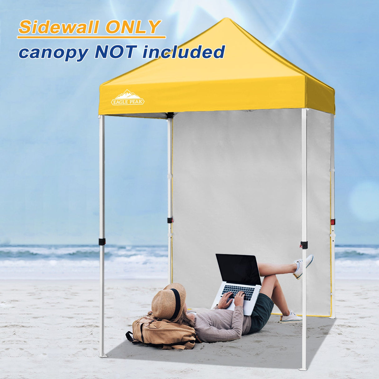Sunwall / Sidewall for 5x5 ft Straight Leg Canopy only 1 Sidewall - Eagle Peak Custom Canopy Tent