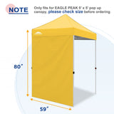 Sunwall / Sidewall for 5x5 ft Straight Leg Canopy only 1 Sidewall - Eagle Peak Custom Canopy Tent