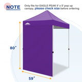 Sunwall / Sidewall for 5x5 ft Straight Leg Canopy only 1 Sidewall - Eagle Peak Custom Canopy Tent