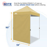 Sunwall / Sidewall for 5x5 ft Straight Leg Canopy only 1 Sidewall - Eagle Peak Custom Canopy Tent