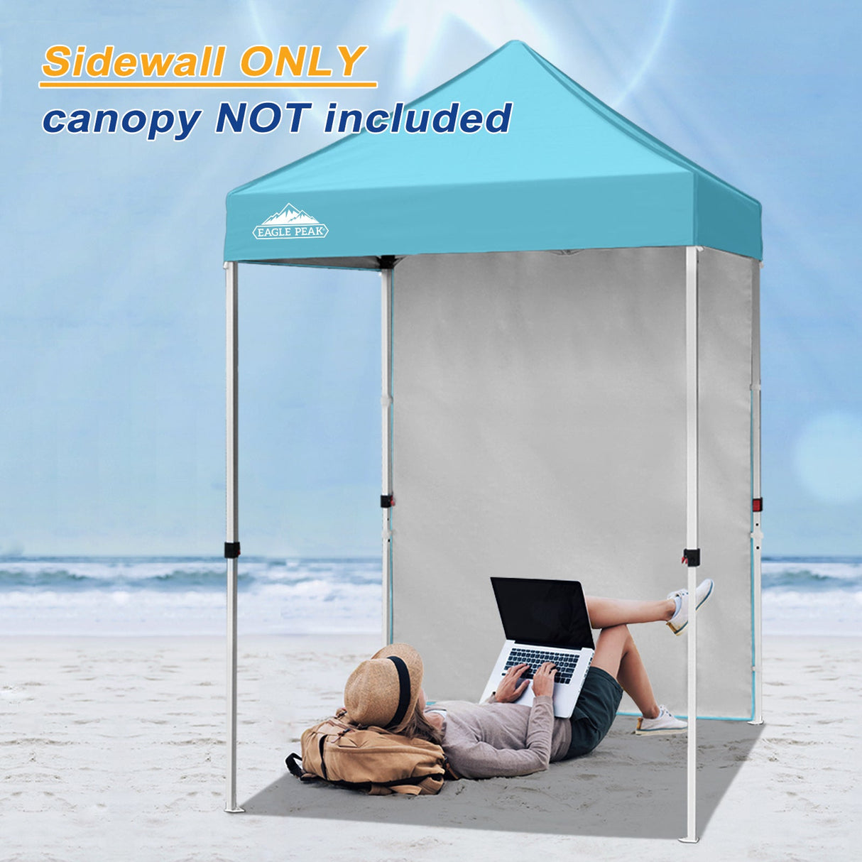 Sunwall / Sidewall for 5x5 ft Straight Leg Canopy only 1 Sidewall - Eagle Peak Custom Canopy Tent