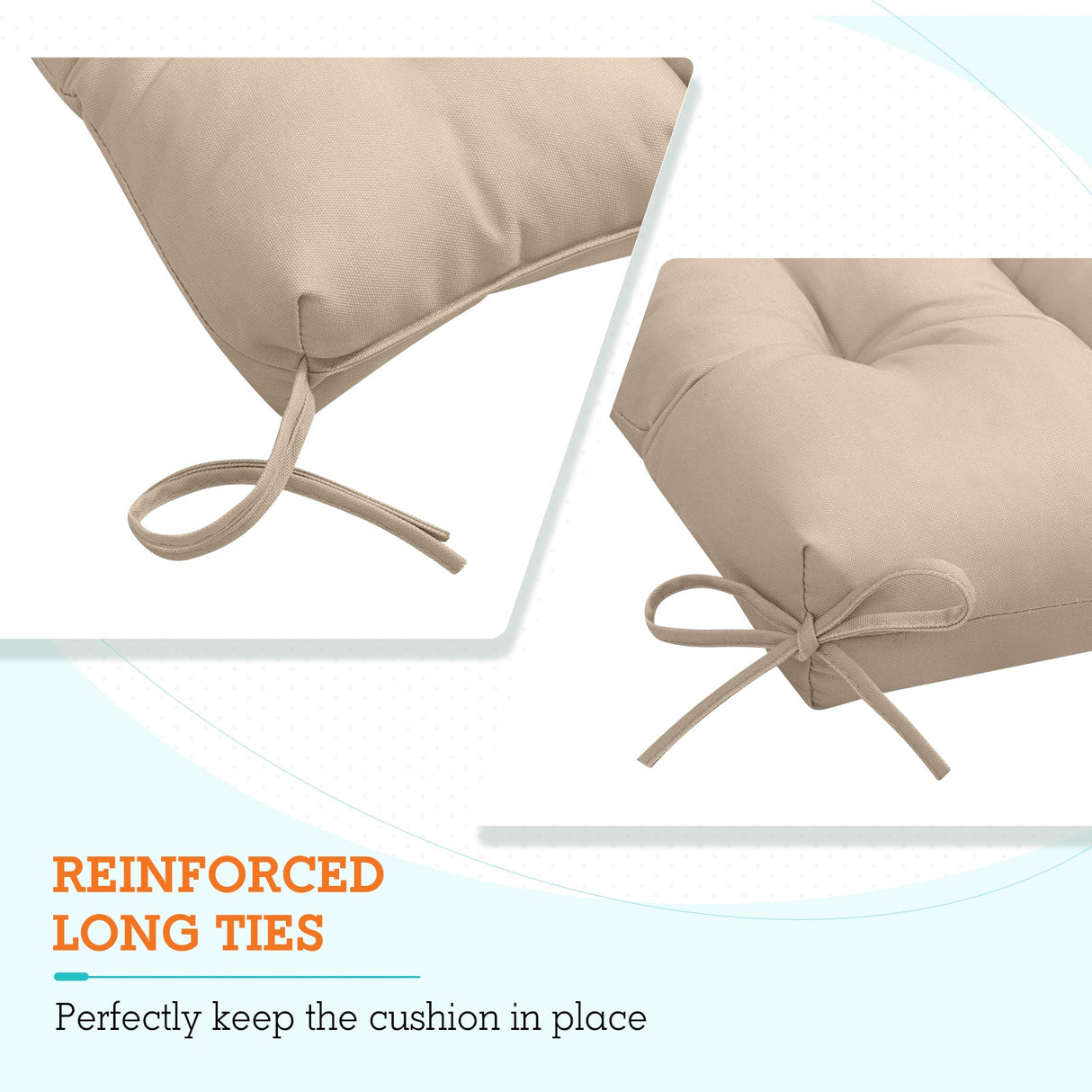 Tufted Outdoor/Indoor High Back Patio Chair Cushion, Set of 1, 46'' x 22'' - Eagle Peak Custom Canopy Tent