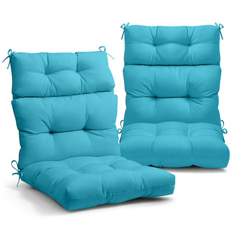 Tufted Outdoor/Indoor High Back Patio Chair Cushion, Set of 2, 46'' x 22'' - Eagle Peak Custom Canopy Tent
