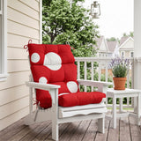 Tufted Outdoor/Indoor High Back Patio Chair Cushion, Set of 2, 46'' x 22'' - Eagle Peak