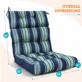 Tufted Outdoor/Indoor High Back Patio Chair Cushion, Set of 2, 46'' x 22'' - Eagle Peak Custom Canopy Tent