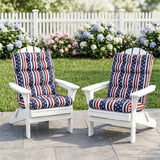 Tufted Outdoor/Indoor High Back Patio Chair Cushion, Set of 2, 46'' x 22'' - Eagle Peak