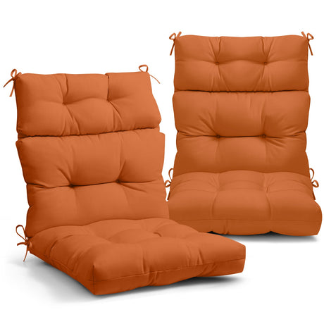 Tufted Outdoor/Indoor High Back Patio Chair Cushion, Set of 2, 46'' x 22'' - Eagle Peak Custom Canopy Tent