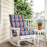 Tufted Outdoor/Indoor High Back Patio Chair Cushion, Set of 2, 46'' x 22'' - Eagle Peak