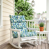 Tufted Outdoor/Indoor High Back Patio Chair Cushion, Set of 2, 46'' x 22'' - Eagle Peak