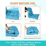 Tufted Outdoor/Indoor High Back Patio Chair Cushions, Set of 4, 46'' x 22'' - Eagle Peak Custom Canopy Tent