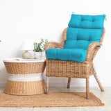 Tufted Outdoor/Indoor High Back Patio Chair Cushions, Set of 4, 46'' x 22'' - Eagle Peak Custom Canopy Tent