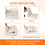 Tufted Outdoor/Indoor High Back Patio Chair Cushions, Set of 4, 46'' x 22'' - Eagle Peak Custom Canopy Tent