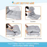 Tufted Outdoor/Indoor Seat/Back Chair Cushion, Set of 2, 42'' x 21'' - Eagle Peak Custom Canopy Tent