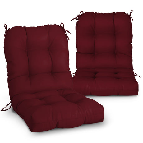 Tufted Outdoor/Indoor Seat/Back Chair Cushion, Set of 2, 42'' x 21'' - Eagle Peak Custom Canopy Tent