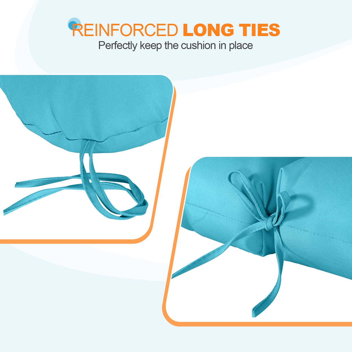 Tufted Outdoor/Indoor Seat/Back Chair Cushion, Set of 2, 42'' x 21'' - Eagle Peak Custom Canopy Tent