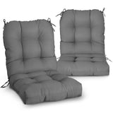Tufted Outdoor/Indoor Seat/Back Chair Cushion, Set of 2, 42'' x 21'' - Eagle Peak Custom Canopy Tent