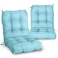 Tufted Outdoor/Indoor Seat/Back Chair Cushion, Set of 2, 42'' x 21'' - Eagle Peak Custom Canopy Tent