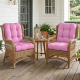 Tufted Outdoor/Indoor Seat/Back Chair Cushion, Set of 2, 42'' x 21'' - Eagle Peak