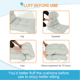 Tufted Outdoor/Indoor Seat/Back Chair Cushion, Set of 2, 42'' x 21'' - Eagle Peak Custom Canopy Tent