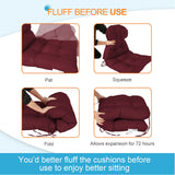 Tufted Outdoor/Indoor Seat/Back Chair Cushion, Set of 2, 42'' x 21'' - Eagle Peak Custom Canopy Tent