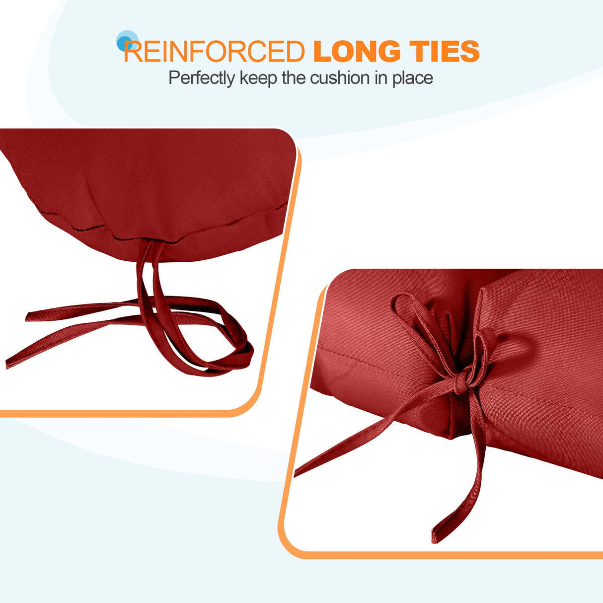 Tufted Outdoor/Indoor Seat/Back Chair Cushion, Set of 2, 42'' x 21'' - Eagle Peak Custom Canopy Tent