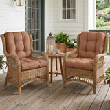 Tufted Outdoor/Indoor Seat/Back Chair Cushion, Set of 2, 42'' x 21'' - Eagle Peak