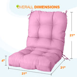 Tufted Outdoor/Indoor Seat/Back Chair Cushion, Set of 2, 42'' x 21'' - Eagle Peak Custom Canopy Tent