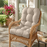 Tufted Outdoor/Indoor Seat/Back Chair Cushion, Set of 2, 42'' x 21'' - Eagle Peak