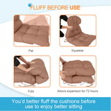 Tufted Outdoor/Indoor Seat/Back Chair Cushion, Set of 2, 42'' x 21'' - Eagle Peak Custom Canopy Tent