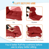 Tufted Outdoor/Indoor Seat/Back Chair Cushion, Set of 2, 42'' x 21'' - Eagle Peak Custom Canopy Tent