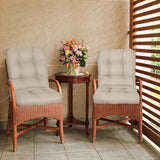 Tufted Outdoor/Indoor Seat/Back Chair Cushion, Set of 2, 42'' x 21'' - Eagle Peak Custom Canopy Tent