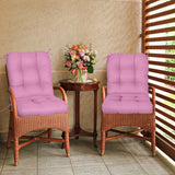 Tufted Outdoor/Indoor Seat/Back Chair Cushion, Set of 2, 42'' x 21'' - Eagle Peak Custom Canopy Tent