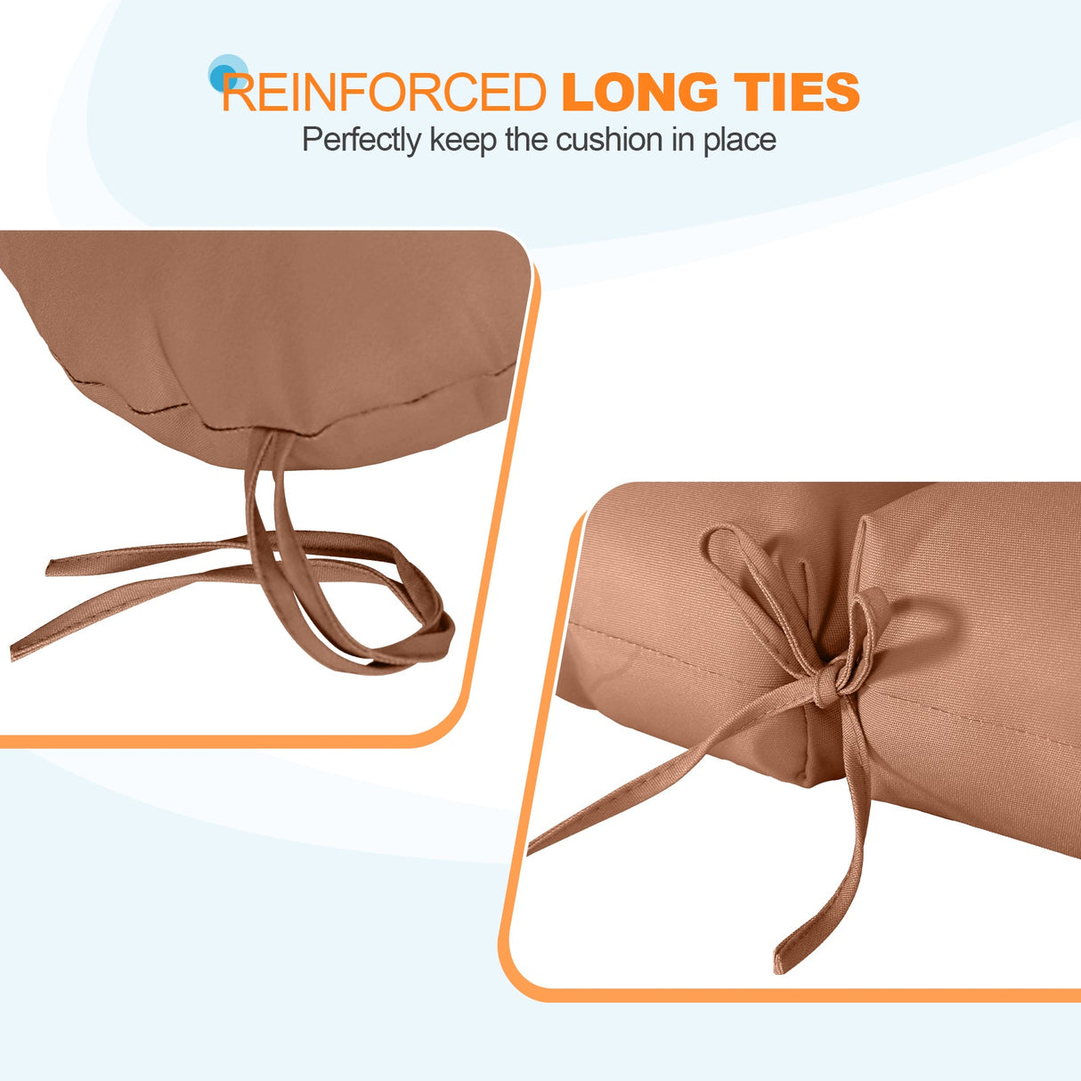 Tufted Outdoor/Indoor Seat/Back Chair Cushion, Set of 2, 42'' x 21'' - Eagle Peak Custom Canopy Tent