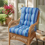 Tufted Outdoor/Indoor Seat/Back Chair Cushions, Set of 2, 42'' x 21'' - Eagle Peak