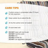 Tufted Outdoor/Indoor Seat/Back Chair Cushions, Set of 2, 42'' x 21'' - Eagle Peak Custom Canopy Tent