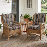 Tufted Outdoor/Indoor Seat/Back Chair Cushions, Set of 2, 42'' x 21'' - Eagle Peak