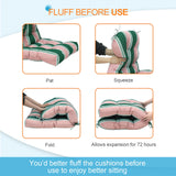 Tufted Outdoor/Indoor Seat/Back Chair Cushions, Set of 2, 42'' x 21'' - Eagle Peak Custom Canopy Tent