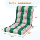 Tufted Outdoor/Indoor Seat/Back Chair Cushions, Set of 2, 42'' x 21'' - Eagle Peak Custom Canopy Tent