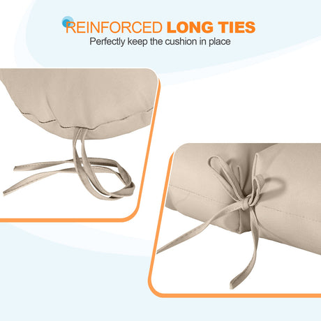 Tufted Outdoor/Indoor Seat/Back Chair Cushions, Set of 4, 42'' x 21'' - Eagle Peak Custom Canopy Tent