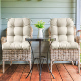 Tufted Outdoor/Indoor Seat/Back Chair Cushions, Set of 4, 42'' x 21'' - Eagle Peak Custom Canopy Tent