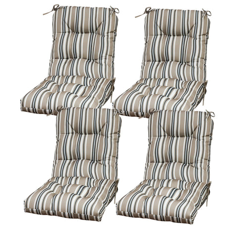 Tufted Outdoor/Indoor Seat/Back Chair Cushions, Set of 4, 42'' x 21'' - Eagle Peak Custom Canopy Tent